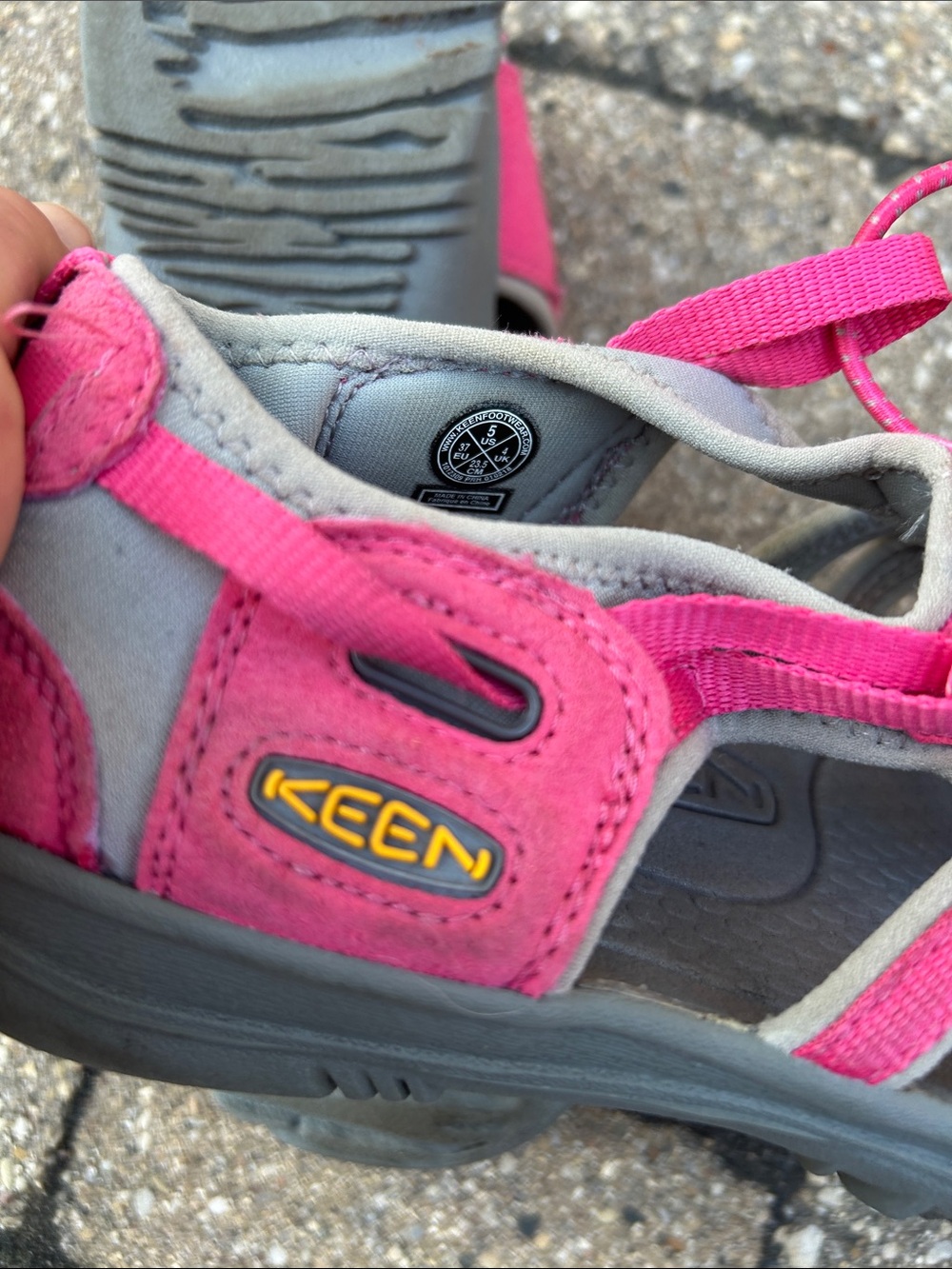 Keen Pink and Gray Women's Closed-Toe Sport Sandals - Picture 5 of 7